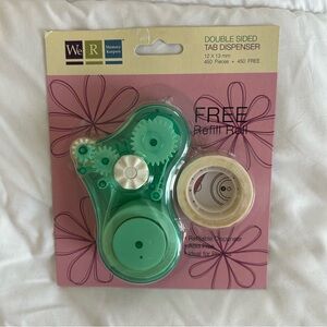 We R Memory Keepers Double Sided Tab Dispenser In Green - Open Package